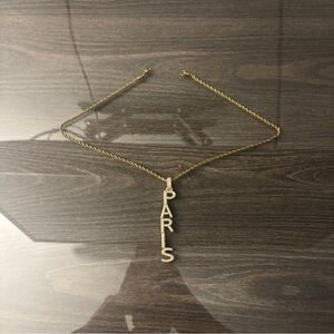 Helloice Custom Vertical Moissanite Necklace ‘PARIS’ Pendant